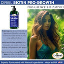 Difeel Pro-Growth Biotin Shampoo & Conditioner 2-PC Gift Set - Thinning Hair & Hair Loss, Paraben Free Infinity Warehouse