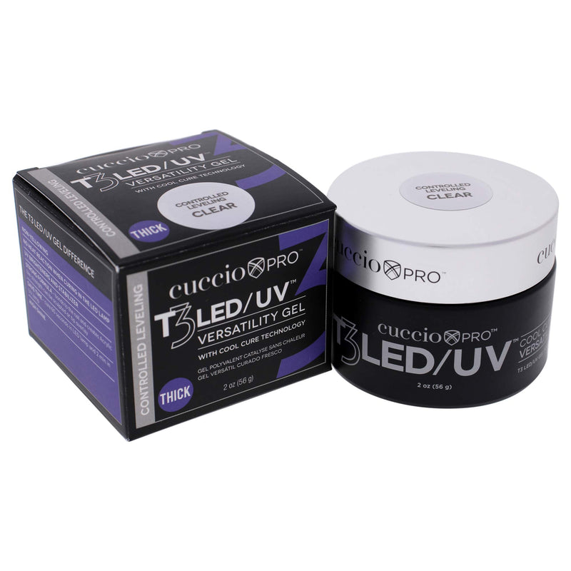 Cuccio Pro T3 Cool Cure Versatility Gel - Controlled Leveling Clear 2 Oz Cuccio Pro