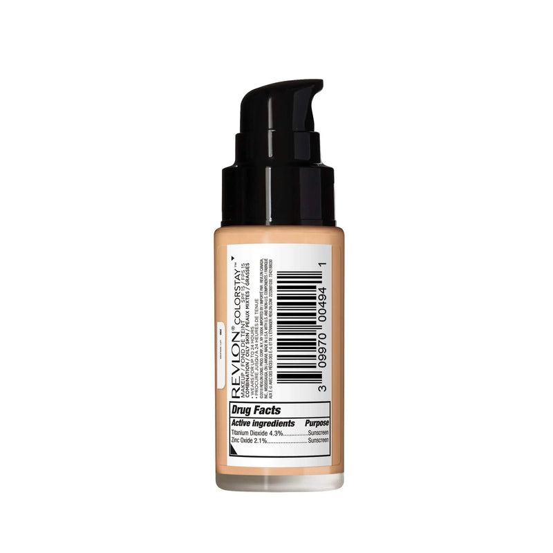 Revlon ColorStay Liquid Foundation Makeup for Combination/Oily Skin SPF 15, Longwear Medium-Full Coverage with Matte Finish, Natural Ochre (175), 1.0 oz REVLON