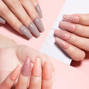 Beetles Dipping Powder 6 Colors Nude Pink Glitter Dip Nails Kit Starter Dip Powder System for French Nail Dip Set Manicure Nail Art Set,No UV/LED Nail Lamp Needed, 0.53 fl.Oz/Each beetles Gel Polish Store
