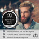 Unscented Beard Balm - Styles, Strengthens & Softens Beards and Mustaches - 100% Natural Beard Conditioner with Organic Shea Butter, Tea Tree, Argan & Jojoba Oils by Striking Viking Striking Viking Store
