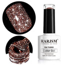 Glitter Gel Nail Polish, Gold Diamond Gelpolish Spark Shiny Nail Art Soak Off U V L E D Lacquer Gel Nail Starter Manicure Salon DIY at Home RAR82 Infinity Warehouse