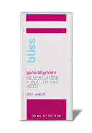 Bliss Glow & Hydrate Day Serum, Replenishing & Hydrating Face Serum with Niacinamide, Hyaluronic Acid & Vitamin E | Clean | Cruelty-Free | Paraben Free | Vegan | 1 oz Bliss