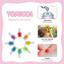 TOMICCA Kids Nail Polish Set Rainbow Candy Colors Non-Toxic Washable Super Sparkly Odorless Peel Off Natural Safe Nail Polish Set Quick Dry Nail Polish Gifts Toys Kit for Girls Kids TOMICCA