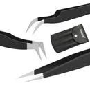 SIVOTE Lash Tweezers for Eyelash Extensions for Volume, Isolation & Classic Lashes, 3 Pack, Black SIVOTE