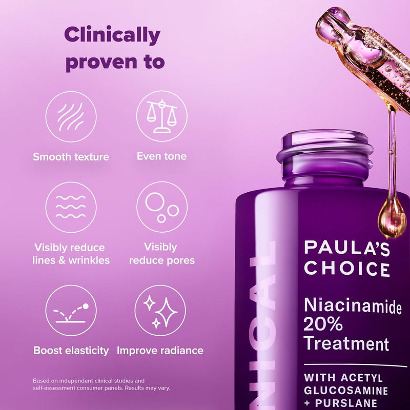 Paula's Choice CLINICAL 20% Niacinamide Vitamin B3 Concentrated Face Serum, Anti-Aging Serum for Face, Treatment for Discoloration & Minimizing Large Pores, Fragrance-Free, 0.67oz Infinity Warehouse