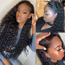 28 Inch Glueless Water Wave Lace Front Wigs Unprocessed Brazilian Virgin Hair Wigs 150% Pre Plucked Natural Hairline With Baby Hair Lace Front Wigs (28,13x4 water wave) Zhuomei BEAUTY