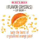 Burt's Bees Flavor Crystals 100% Natural Lip Balm, Sweet Orange with Beeswax & Fruit Extracts - 1 Tube Burt's Bees