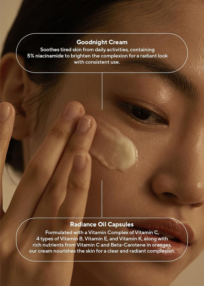 AROMATICA Glow Vita Goodnight Cream Orange & Neroli 3.1fl oz/90g - Night Cream Moisturizer For Face & Neck | Anti Aging Wrinkle Cream with Vitamin C, 5% Niacinamide Infinity Warehouse