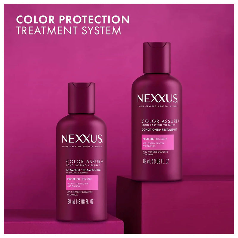 Nexxus Travel Shampoo and Conditioner, Color Assure – Replenishes and Extends Hair Color Vibrancy, 3 Oz Ea Infinity Warehouse