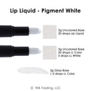 TKB Lip Liquid Color|Liquid Lip Color for TKB Gloss Base, DIY Lip Gloss, Pigmented Lip Gloss and Lipstick Colorant, Moisturizing, Made in USA (1floz (30ml), Pigment White) TKB Trading, LLC