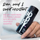Hair Fibers (BLACK) + Thickening Spray: Boldify Total Texture Bundle: Volume, Root Lift, Texture, Fibers 100% Undetectable & Natural, For Men & Women Boldify