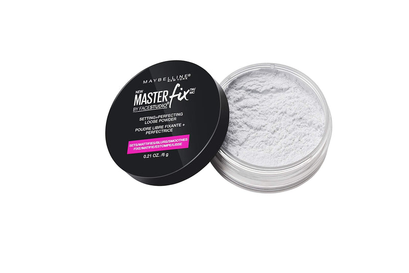 Maybelline Facestudio Lasting Fix Setting + Perfecting Loose Powder Makeup, All Day Matte Wear, Minimizes Shine, Sets Foundation Makeup, Translucent, 0.21 oz. Maybelline New York