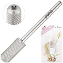 PANA Professional 3/32" Shank Size - Smooth Top Small Barrel Silver Carbide Bit Medium Grit - Nail Drill Bit for Dremel Machine PANA