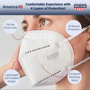 America1 KN95 Face Masks | Made in USA | Breathable Face Masks with 4-Layer Protection | Face Masks for Men and Women | Disposable Face Masks for Work, Home, and Outdoor | 20 Count White Face Masks America1