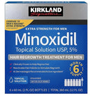 KIRKLAND SIGNATURE Minoxidil 5% Hair Regrowth Treatment for Men | 6 Months Supply | Topical Solution | Extra Strength | Clinically Proven | Unscented Drops | Dropper Included Infinity Warehouse