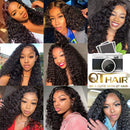 QTHAIR 12A Peruvian Loose Deep Wave Human Hair with Closure(16 18 20+14 Free Part Closure,Natural Black) Peruvian Loose Deep Wave Virgin Hair Weave with 4x4 Swiss Lace Closure with Baby Hair QTHAIR Store