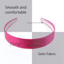 Hot Pink 1 Inch Satin Hard Headband Motique Accessories