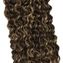 Ugeat Curly Double Sided Tape in Hair Extensions Real Remy Hair 22 Inch 50g 20 Pieces Kinky Curly Tape in Ombre Dark Brown Highlight Caramel Blonde Human Hair Tape in Extensions Seamless Hair Ugeat