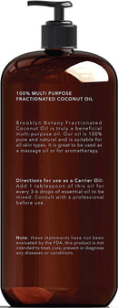 Brooklyn Botany Fractionated Coconut Oil for Skin – 100% Pure and Natural – Carrier Oil for Essential Oils, Aromatherapy and Massage - Moisturizing Skin, Hair and Face – Therapeutic Grade - 16 fl Oz Brooklyn Botany Store