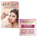Belloccio Professional Beauty Airbrush Cosmetic Makeup System with 4 Medium Shades of Foundation in 1/4 Ounce Bottles - Kit Includes Blush, Bronzer and Highlighters Belloccio