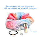 Velvet Hair Pocket Scrunchies Wth Hidden Zipper For Girls Women Cute Elastic hair Accessories,Great Scrunchy 3 Pcs qiyue