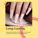 Beetles French White Gel Nail Polish Kit - 6 Pack Nude Pink Glitter Gel Polish Set Soak Off LED Lamp Nail Gel Manicure Kit Cured Gel Base Top Coat Needed DIY Home Salon Nail Art beetles Gel Polish