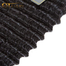 QTHAIR 12A Grade Brazilian Deep Wave Human Hair(8" 8" 10",300g,Natural Black) 100% Unprocessed Brazilian Virgin Hair Deep Curly Hair for Black Women QTHAIR