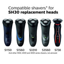 SH30 Replacement Heads Compatible with Philips Electric Shaver Series 3000, 2000, 1000 and S738 Click & Style, Shaving Heads Replacement, SH30/52 USonline911