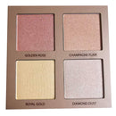 Highlighter Palette Highlighter Makeup Iluminador - Glow Bronzer Powder Makeup Highlighter Kit With Mirror - 4 Highly Pigmented Face Highlighter Shimmer Colors - Vegan, Cruelty Free & Hypoallergenic Lamora