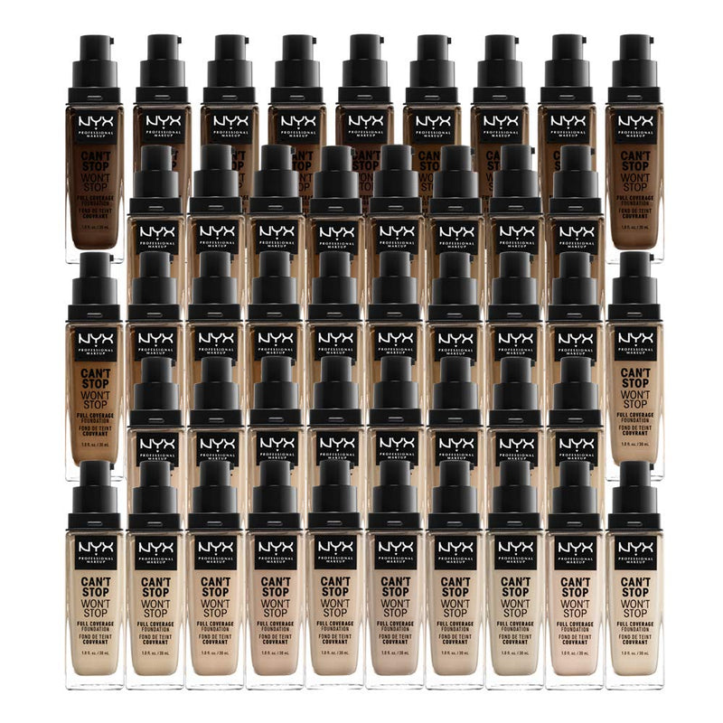 NYX PROFESSIONAL MAKEUP Can't Stop Won't Stop Foundation, 24h Full Coverage Matte Finish - Alabaster NYX PROFESSIONAL MAKEUP