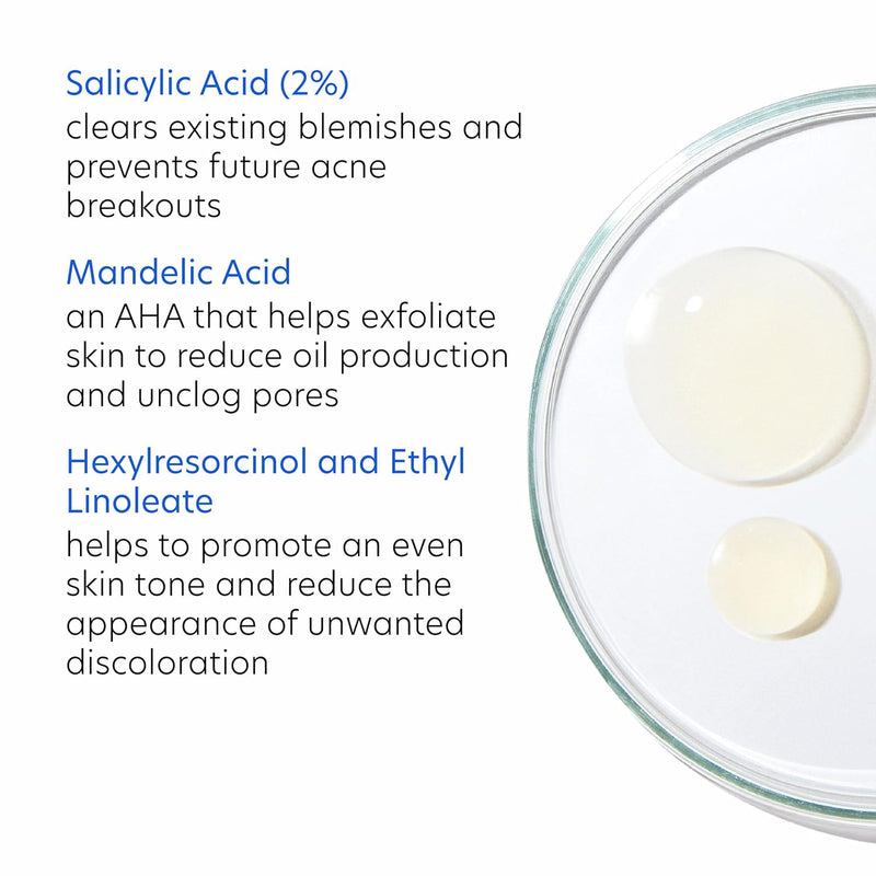 PCA SKIN Acne Gel, Acne Spot Treatment, 2% Salicylic Acid Serum, Anti Acne Serum, Evens Skin Tone, 1 fl oz Pump