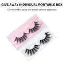DYSILK 5 Pairs 6D Mink Eyelashes Faux Wispy Long Dramatic False Eyelashes Fluffy Soft Thick Fake Eyelashes Volume Extension Reusable Eyelashes Pack Handmade Makeup Lashes No Glue |004-16.7mm DYSILK