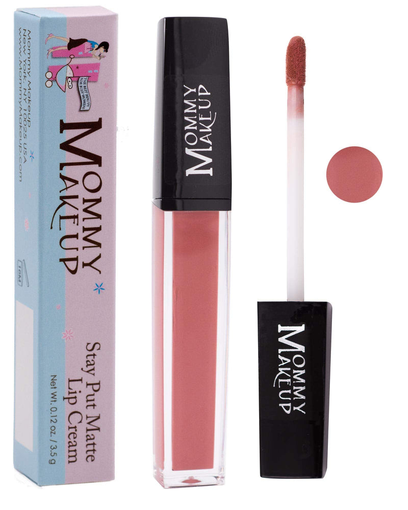 Stay Put Matte Lip Cream | Kiss-Proof/Mask-Proof Matte Lipstick - a heather mauve with shimmer [Rosebud] Mommy Makeup