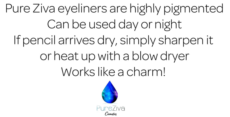 Pure Ziva Mermaid Matte Dark Forest Green Emerald Sea Green Eyeliner Pencil, Sharp Line Glides on Easily, HD Professional Eye Liner Long Lasting Highly Pigmented No Animal Testing & Cruelty Free Pure Ziva