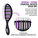 Wet Brush, Refresh and Extend Speed Dry Hair Black Detangling For All Hair Types – Removes Dirt Excess Oils and Impurities Charcoal Infused Bristles Wet Brush
