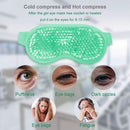 Permotary 2PCS Gel Eye Mask Reusable Hot Cold Compress Pack Eye Therapy ,Therapeutic Gel Eye Spa Pad for Puffiness /Dark Circles/Eye Bags /Dry Eyes/Headaches/Migraines/Stress Relief-Blue &Green Permotary Store