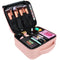Relavel Travel Makeup Train Case Makeup Cosmetic Case Organizer Portable Artist Storage Bag with Adjustable Dividers for Cosmetics Makeup Brushes Toiletry Jewelry Digital Accessories (Pink) Relavel