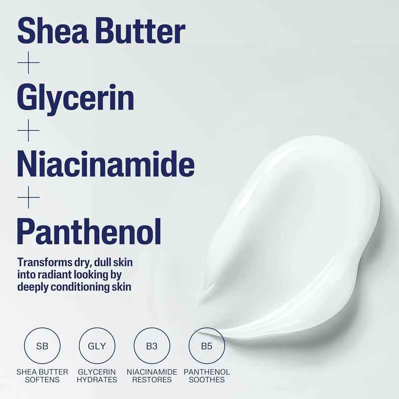 Cetaphil Body Lotion, Advanced Radiance Lotion with Shea Butter for Dry, Sensitive Skin, 16 oz Pack of 2, Fragrance Free, Hypoallergenic, Non-Comedogenic Infinity Warehouse