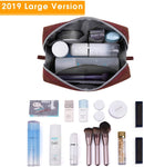 Large Makeup Bag Zipper Pouch Travel Cosmetic Organizer for Women and Girls (Large, Red) Narwey Store
