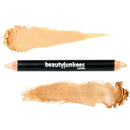Eye Brightener Stick Highlighter - Eyebrow Concealer Duo Pencil Crayon Makeup, Creamy Matte Brow Shaper Definer, Shimmer for Highlighting Inner Corner, Gluten Paraben Cruelty Free, Warm Beige Beauty Junkees