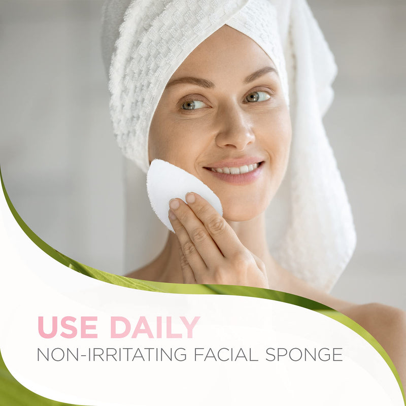 [10 Pack] Eco Friendly Buff Puff Facial Sponges for Cleansing and Exfoliating - Facial Exfoliator Made From Recycled Materials - Natural Facial Scrubber to Perfect Your Skincare Routine - Made In USA IMPRESA