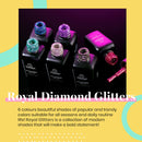 Beetles Gel Nail Polish Kit, 6Pcs Royal Diamond Gel Nail Polish Kit Reflective Gel Polish Glitter Silver Red Purple Blue Nail Polish Gel Kit, Soak Off LED Gel Nail Lamp Cured, 7.3 ml Each Bottle beetles Gel Polish