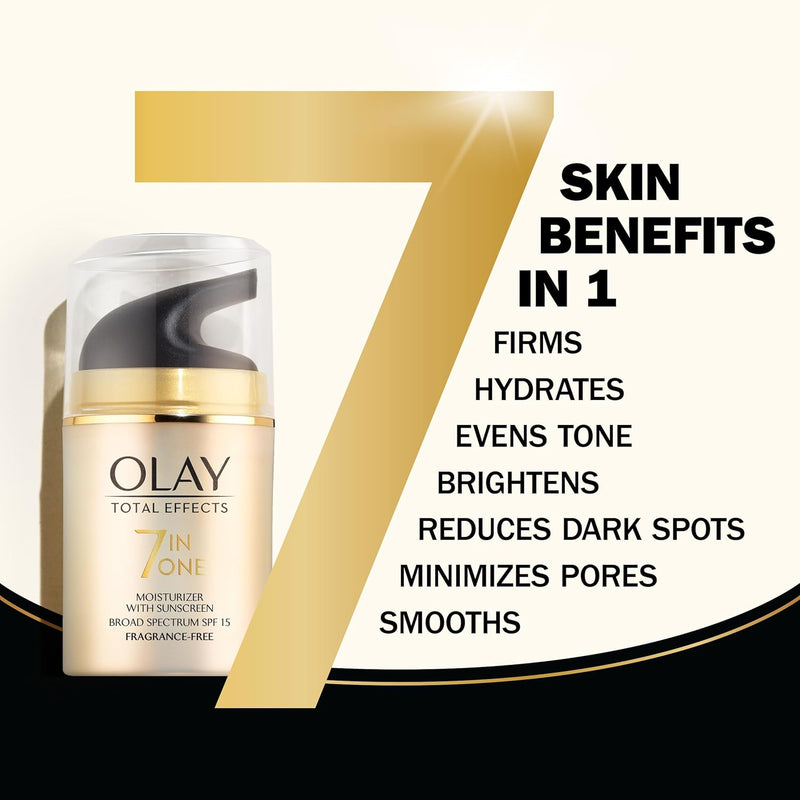 OLAY Total Effects 7-in-1 Anti-Aging Face Moisturizer with SPF 15, Fragrance-Free 1.7 oz Infinity Warehouse
