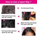 UNice Hair U Part Wig Human Hair Curly Wigs for Black Women Brazilian Virgin Hair Half Wigs Glueless Full Head U Shape Clip in Wig 150% Density 24inch UNICE Store