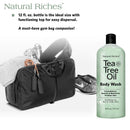 Natural Riches Tea Tree Body Wash - Body Soap to Fight Jock Itch, Itchy Skin, Athletes Foot, Eczema & Body Odor - Peppermint, Eucalyptus & Tea Tree Oil - Women & Mens Natural Body Wash – 2x16 fl oz Natural Riches