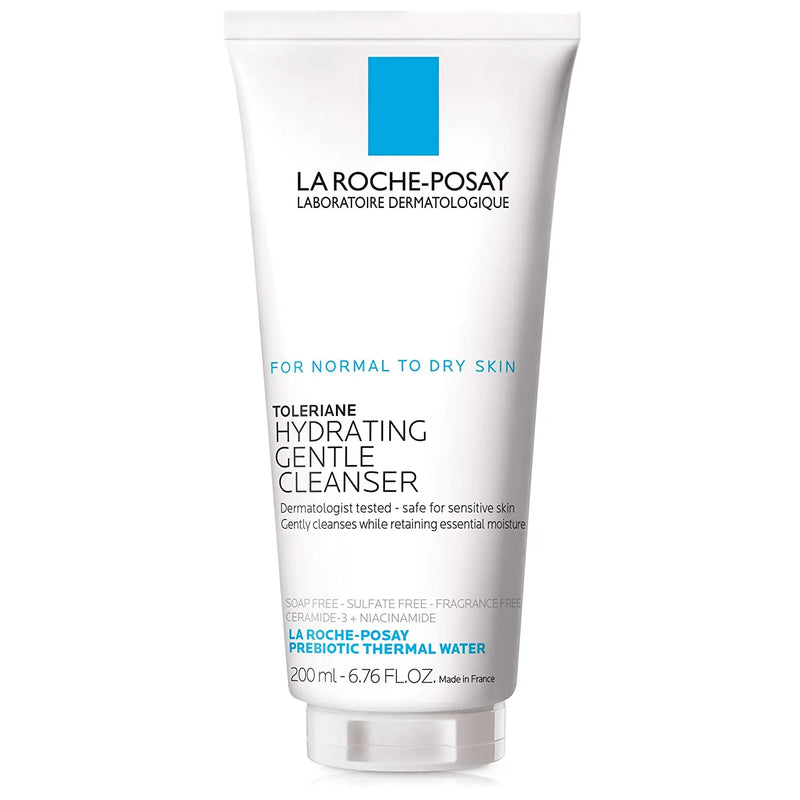 La Roche-Posay Toleriane Hydrating Gentle Facial Cleanser, Daily Face Wash with Ceramide and Niacinamide for Normal to Dry Sensitive Skin, Oil-Free, Fragrance Free La Roche-Posay