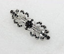 Faship Gorgeous Black Rhinestone Crystal Small Floral Hair Barrette Clip Faship