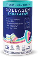 Upsa Nourished Collagen Skin Glow 30 Count – Ovoderm® Egg Membrane Complex with Vitamin C, Niacinamide & Zinc – for Elastic Skin – Sugar-Free Vegetarian Gummies – Plastic-Free Biodegradable Packaging Infinity Warehouse