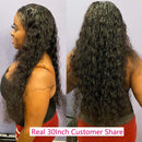30 Inch Lace Front Wigs Human Hair Water Wave 100% Unprocessed Brazilian Virgin Hair Wigs With Baby Hair For Black Women 12A Glueless Lace Front Human Hair Wigs 150% Density Wigs (30,13x4 water wave) Zhuomei BEAUTY Store